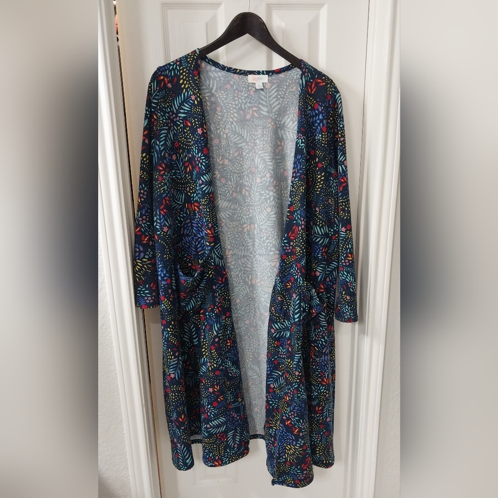 Floral Patterned Duster Sweater - image 1